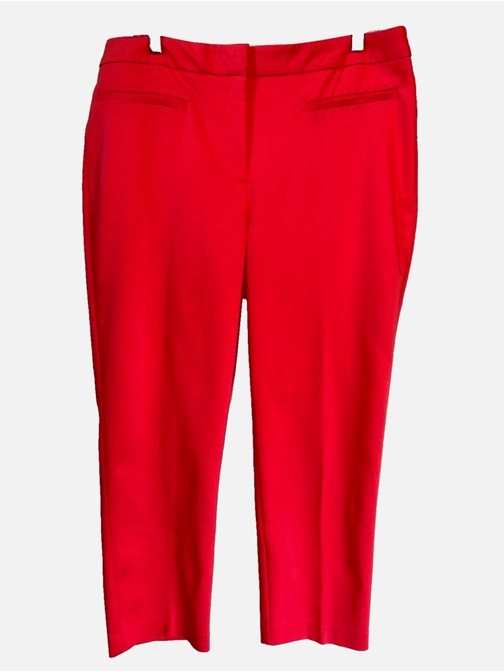 Chico’s Fabulously Slimming Ankle Pants Size 2.5 US 16 Coral Red Stretch